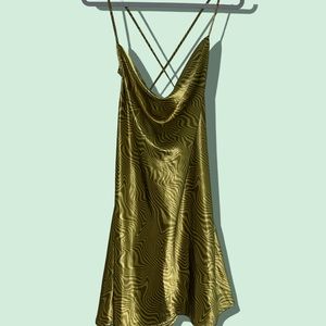 H&M Groovy Green Slip Dress